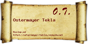 Ostermayer Tekla névjegykártya